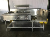 3 compartment warming table
