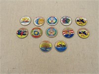 Group of Colorized Statehood Quarters-