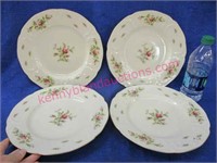 set of 4 nice rosenthal germany rose plates-10in