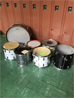 Seven miscellaneous drums as is