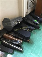 Lot of empty instrument cases