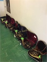 Six French horn’s as is