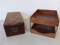 Vintage File Box & Tray