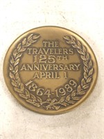 Travelers insurance bronze commemorative