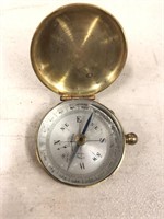 Vintage compass in brass case