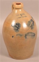 William Moyer Tulip Decorated Stoneware 2 Gallon J