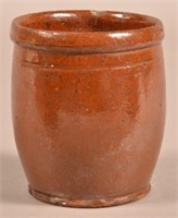 W. Smith, Womelsdorf (PA) Glazed Redware Storage J