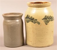 Two Antique Stoneware Storage Jars.