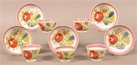 5 Kings Rose/Oyster Variant China Cups & Saucers.