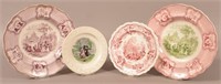Four Pieces of Staffordshire Transfer Decorated Ch