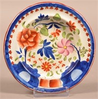 Gaudy Dutch Double Rose Pattern China Toddy Plate.
