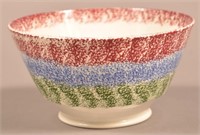 Three Color Spatter China Waste Bowl.