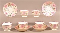 Pink Lustre sunflower Pattern Cups and Saucers.