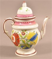 Rare Kings Rose/Oyster China Dome Lid Coffee Pot.