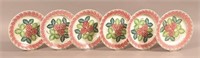 Six Camellia Pattern Cut-Sponge Ironstone China Pl