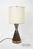 Small Black and Gold Ceramic Lamp
