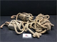 Wood Pulleys & Rope