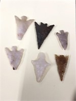 Quartz crystal bird point arrowheads very nice