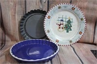 Lot of Pie Plates and Platter