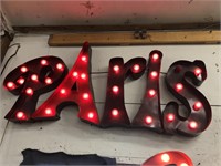 Lighted Paris sign in 3-D