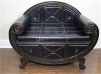 Bonded Leather Roll Arm Entrance / Hall Seat