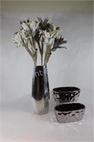 Hammered Stainless Floral Bouquet & Planters