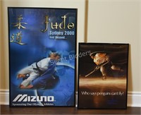 Judo Olympic & Penguins Framed Posters