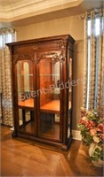 Decorative Ornate Wood & Glass Display Case