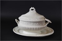 LARGE Lidded Soup Bowl Tureen with Ladle