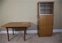 Laminate Dining Table & 3PC Sectional Cabinet