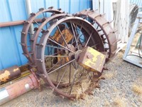 Lot Antique Metal Sprinkler Wheels