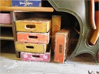 Several Old Wooden Soda Cases
