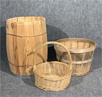 3pc Baskets & Barrel