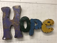 Three dimensional HOPE sign