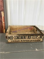 Mid Continets Bottlers Inc. wood pop crate