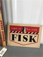 Time to Re-Tire Fisk-tin sign-approx 8"Tx11.5"W