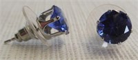 3 Carats of Tanzanite Quarts in Silver Earrings