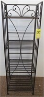 Four Tier Metal Collapsible Shelf. Measures 42 h