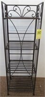 Four Tier Metal Collapsible Shelf. Measures 42 h
