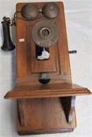 Western Electric Co. 250W Antique Wood Phone.