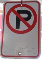 No Parking Sign. Measures 18" x 12".