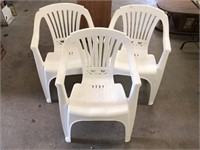 LOT OF 3 OUTDOOR CHAIRS