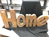 Home, 3-D metal sign 32 inches long 15 inches high