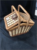 Nice wicker basket lined on the inside