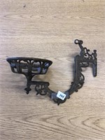 Antique wall oil lamp holder