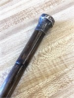 Antique walking stick with sterling silver tip