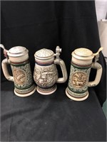 Three Avon beer mugs, made in Brazil