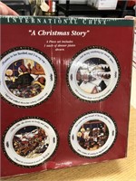 A Christmas story four piece set of plates new in