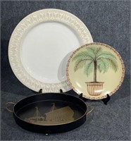3pc Decorative Plates/Tray