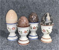 8pc Marble Eggs & Ceramic Cups
